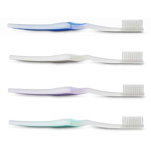 WELdental Welbrush Soft Flossing Sensitive Toothbrushes (4-Pack, Variety)