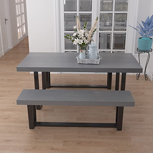 72” Kitchen & Dining Room Tables for 6-8 Person, Modern Farmhouse Rectangular Dining Table 72 with Metal Frame, 36 by 72 Dining Room Table for Home Office Furniture