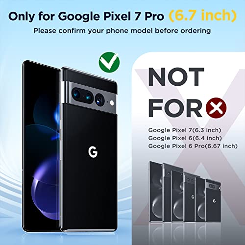 Humixx Crystal Clear Designed for Google Pixel 7 Pro Case [Non-Yellowing] [8 FT Military Drop Protection] Slim Fit Yet Protective Shockproof Bumper with Airbag Case Cover 6.7 Inch- Crystal Clear