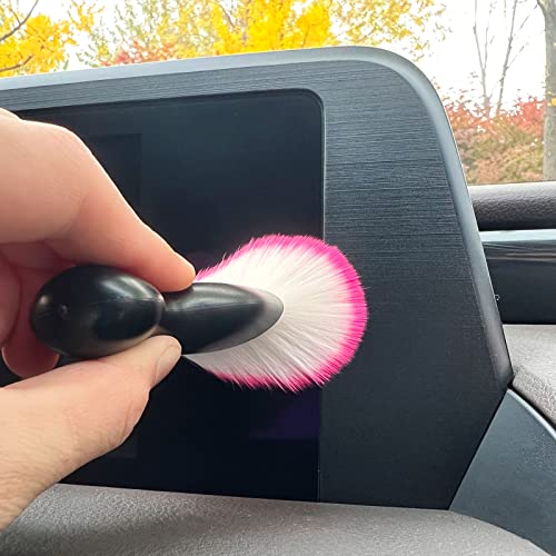 XY North Car Interior Dust Brush,Auto Detailing Brushes,Soft Bristle Cleaning Brush,Car Detailing Brush Dusting Tool for Air Conditioner Vents, Leather,Leather,Scratch Free