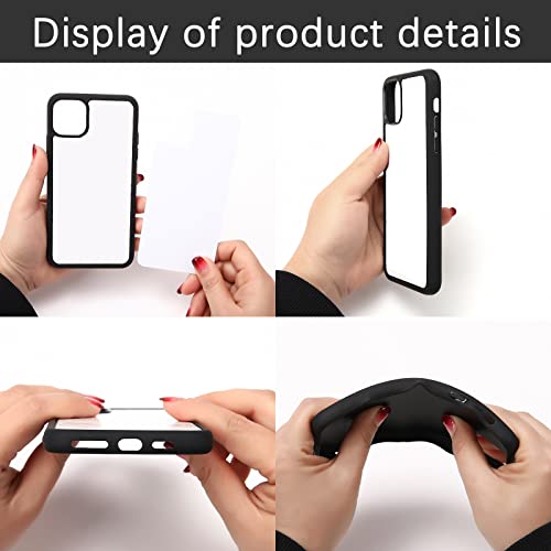 5PCS Sublimation Phone Case Blanks Bulk Covers Compatible with Apple iPhone 14, 6.1 Inch,Easy to Sublimate DIY Phone Case Cell Phone Basic Cases Soft Anti Slip (case for iPhone 14 * 5 Black)