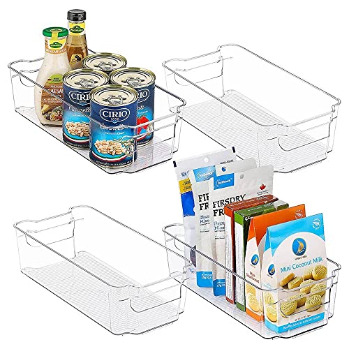 JS HomeDesign - Fridge Organizer, Pantry Organizing and Clear Storage Bins, Cabinet Organizing with Handles