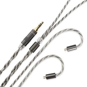 letshuoer m5 in ear earphone cable of s12 in ear monitor silver-plated monocrystalline copper iem cable 0.78mm 2pin connector (3.5mm plug)