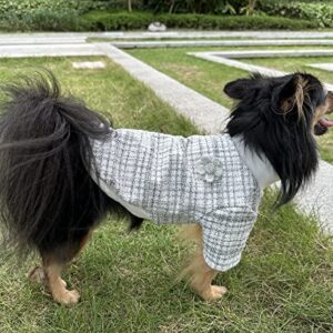 MESHEEN Elegant Premium Dog Shirt for Puppy and Cat Made of Soft Breathable Stretch Customized Fabric, Dog Clothes Use Mid Collar Short Sleeve Design Make Your Pet More Cute and Fashion