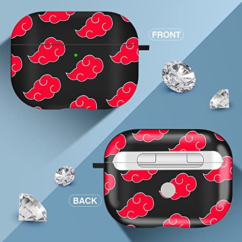 Maxjoy for Airpods Pro 2nd Generation Case, Cartoon Cute Anime Design Series Apple Airpod pro 2 Case Cover for Airports Pro 2 Generation 2022, Wireless AirPods Pro 2 Cases for Men Women, Red Cloud