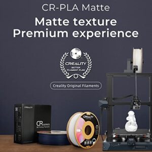 Creality CR-PLA Matte Filament 1.75mm 1.0kg Wide Compatible with 99% FDM Printers in The Market, Matte Black