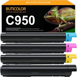 c950 remanufactured toner cartridge c950x2kg c950x2cg c950x2mg c950x2yg replacement for lexmark c950 c950de x950 x950de printers(4-pack)