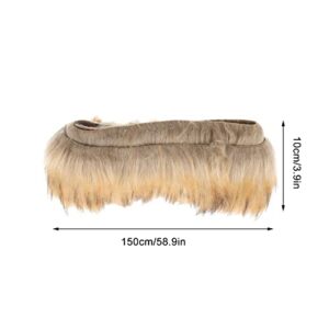 Faux Fur Fabric Fluffy Precut Strips Fuzzy Craft Long Artificial Shaggy Fabrics Patches for Sewing Gnome Dwarf Beard Hair Cosplay Decoration