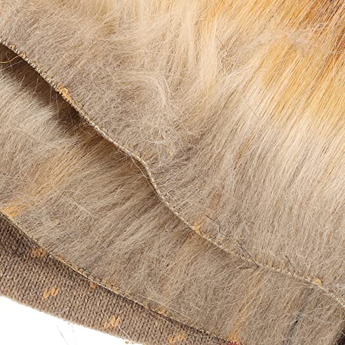 Faux Fur Fabric Fluffy Precut Strips Fuzzy Craft Long Artificial Shaggy Fabrics Patches for Sewing Gnome Dwarf Beard Hair Cosplay Decoration