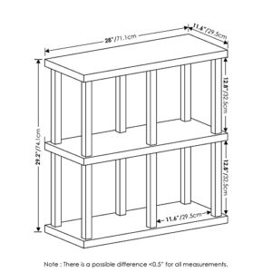 Furinno Turn-N-Tube No Tools Decorative Display Shelf, 4-Cube, Americano/Black