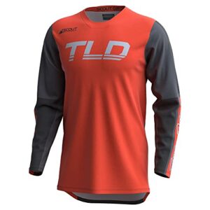 troy lee designs offroad motocross dirt bike atv motorcycle powersports racing jersey shirt for men, scout gp (recon neon orange/gray, md)
