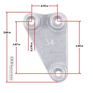 RTI 34 Hanger - Compatible with LH OSH & XST and RH SOC Holsters - (Brushed Aluminum) - (w/Mounting Hardware)