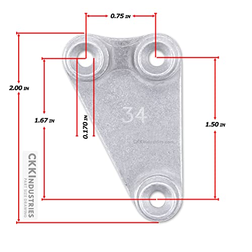 RTI 34 Hanger - Compatible with LH OSH & XST and RH SOC Holsters - (Brushed Aluminum) - (w/Mounting Hardware)