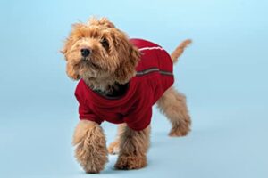 boxdog polar fleece warm dog jacket i cold weather dog coat | dog jackets size xs, small, medium, large, xlarge, xxl (large, red)