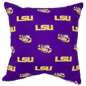 college covers single decorative pillow pillow, square, lsu tigers