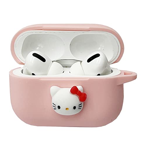 Cartoon Case for Airpods Pro 2nd Generation 2022,Seadream Kawaii Silicone Protective Cover 3D Cute Cat Animal Character Case Cover with Metal Keychain Compatible with Airpods pro 2nd