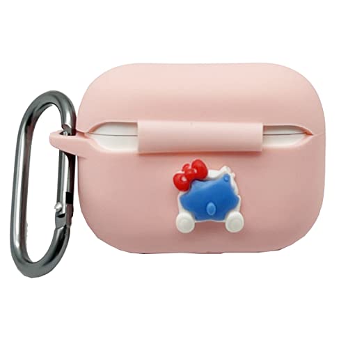 Cartoon Case for Airpods Pro 2nd Generation 2022,Seadream Kawaii Silicone Protective Cover 3D Cute Cat Animal Character Case Cover with Metal Keychain Compatible with Airpods pro 2nd