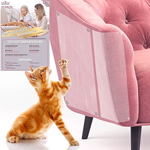 QIGFRUD,Couch Protector for Cats - 10-Pack Cat Scratch Furniture Protector Sheets - Sofa Protector for Cats - Anti Scratch Furniture Protectors from Cats - Couch Corner Protectors for Cats Cover