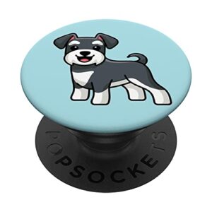 cute blue white gray schnauzer kawaii dogs puppy animals popsockets swappable popgrip