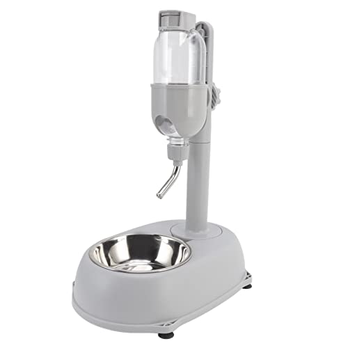 500ml Pet Standing Water Dispenser Bowl, Food Feeder Bowl with Detachable Pole Automatically Feeding Water