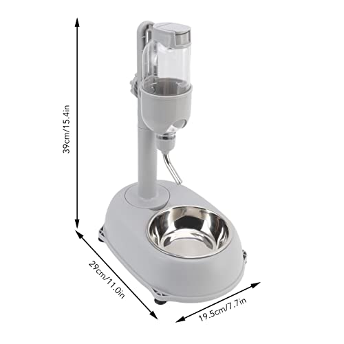 500ml Pet Standing Water Dispenser Bowl, Food Feeder Bowl with Detachable Pole Automatically Feeding Water