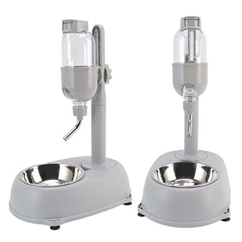 500ml Pet Standing Water Dispenser Bowl, Food Feeder Bowl with Detachable Pole Automatically Feeding Water