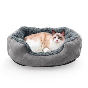 furtime small dog beds for small dogs, washable dog bed orthopedic rectangle puppy pet bed, durable calming dog sofa bed soft sleeping with anti-slip bottom s (20"x19"x6")