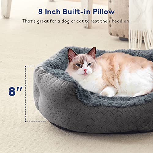 FURTIME Small Dog Beds for Small Dogs, Washable Dog Bed Orthopedic Rectangle Puppy Pet Bed, Durable Calming Dog Sofa Bed Soft Sleeping with Anti-Slip Bottom S (20"x19"x6")