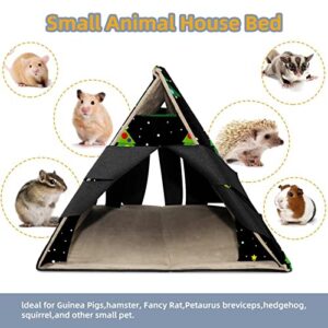 Y-DSIWX Guinea Pig House Bed, Rabbit Large Hideout, Small Animals Nest Hamster Cage Habitats Green Seamless Christmas Tree