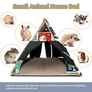 Y-DSIWX Guinea Pig Hideout House Bed, Cute Number Christmas Calendar Xmas Ornaments Rabbit Cave, Squirrel Chinchilla Hamster Hedgehog Nest Cage