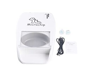 TL Microchip Pet Feeder - Microchip Operated - Easy Clean - Automatic Food gate - Separate Diet for Different Pets - Suitable for Wet and Dry Food - for Small and Medium Size pet