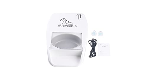 TL Microchip Pet Feeder - Microchip Operated - Easy Clean - Automatic Food gate - Separate Diet for Different Pets - Suitable for Wet and Dry Food - for Small and Medium Size pet