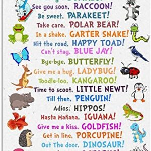 MATLPATS EYSL Tin Metal Sign Funny Animal Poster See You Later Alligator Home Decor Wall Art Christmas Housewarming Birthday Gifts Son Daughter Back to School Student Teacher 8x12 Inches,Office