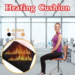 NUOPAIPLUS Winter Heating Pad, Winter Electric Heating Cushion USB Chair Keep Warm Car Home Office Universal Pet Cat Dog Quick Heated Seat Pad for Women Men (Color : Brown)