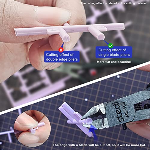 stedi 5-inch Model Nipper, with Ultra-thin Single-edge and Blade Case Plastic Model Tools for Gundam Repairing Plastic Model and Fixing, Black