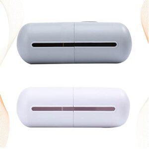 4 pcs Wall-Mounted Trash Bag Container Shape Trash Bag Garbage Bag Storage Box for Bathroom Kitchen (White + Grey)