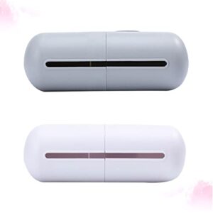 4 pcs Wall-Mounted Trash Bag Container Shape Trash Bag Garbage Bag Storage Box for Bathroom Kitchen (White + Grey)