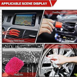 52Pcs Car Wash Cleaning Kit with Foam Gun, Car Detailing Brushes & Microfiber Wash Mitts for Car Cleaning Supplies, Adjustable Hose Wash Sprayer and Complete Interior Exterior Car Detailing Set