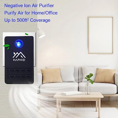 HAPHID Ionizer Air Purifier/Plug in Air Purifier with Highest Output - Up to 40 Million Anions, Portable Filterless Ion Air Purifier for Home/Office Purify: Bathroom Smell,Pets Smell Etc(3-Pack)