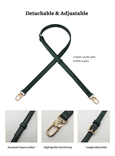 qichenlu Genuine Leather Crossbody Case Designed for Samsung Galaxy S22, Durable Cute Trendy Heart Cowhide Cover with Detachable & Adjustable Shouler Strap Neck Lanyard Chain, Black