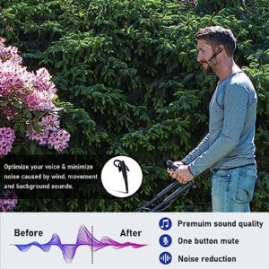 Mosonnytee Bluetooth Headset Noise Cancelling Bluetooth earpiece for Cell Phone handsfree, Single Ear Bluetooth Headset one Button Bluetooth Wireless earpiece for iPhone 10Hrs Usage (White)