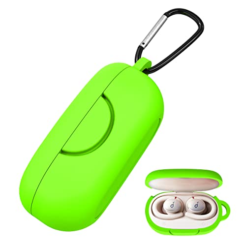 YIPINJIA Compatible with Anker Soundcore Sport X10 Case, Soft Silicone Scratch Proof & Shockproof Protective Case Cover with Soundcore Sport X10 with Keychain(Fluorescent Green)