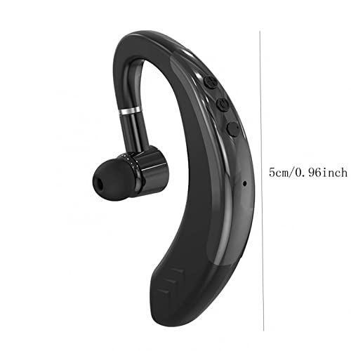 Bluetooth Single Ear Headphones Wireless Stereo Sound Noise Cancelling Earbuds with Microphone Ear Hook Headset for Driving Business Office Sports