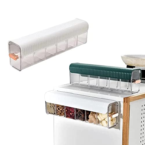 Goderat 3 in 1 Underwear Storage Box,Punch-Free Multifunctional Box,Wall Hanging Organizers with 6 compartments, Socks Seasoning Box (White)