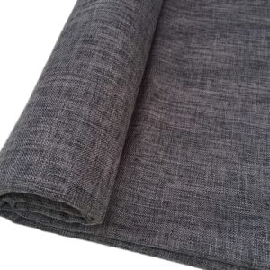 tinakim canvas upholstery fabric, faux slub linen cloth material, for couch chair seat repair (dark grey, 3 yard (57x 108 inch))
