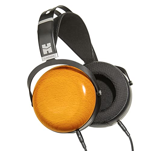 HIFIMAN SUNDARA Closed-Back Over-Ear Planar Magnetic Wired Hi-Fi Headphones with Stealth Magnet Design, Detachable Cable, Wood Ear Cups for Home, Studio, Recording