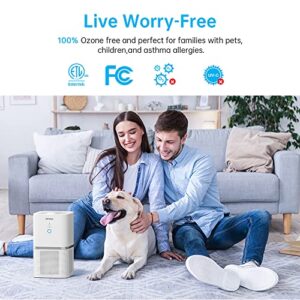 INFANSO Air Purifiers for Home Large Room Up to 1080Ft², H13 True HEPA Filter Air Purifiers for Bedroom 22dB, Air Cleaner for Home Remove 99.97% Pets Hair Odor Dust Smoke Mold Pollen,White