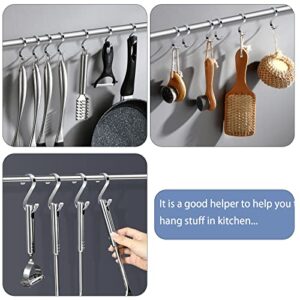 MTWEBES S Hooks for Hanging Plants & Kitchen, S Hook Heavy Duty 4.3 inch/3.7 inch/2.9 inch Stainless Steel Hooks 9 Pack