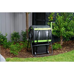 Maze RSI- 48 Gallon Geared Two Compartment Compost Tumbler and Cart