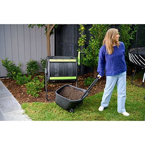 Maze RSI- 48 Gallon Geared Two Compartment Compost Tumbler and Cart